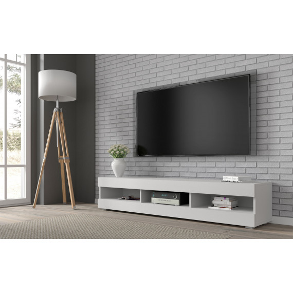 Vegghengt tv-benk Manta 160 cm - hvit