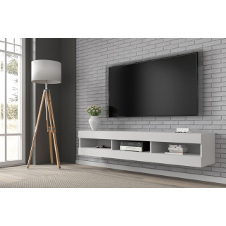 Vegghengt tv-benk Manta 160 cm - hvit