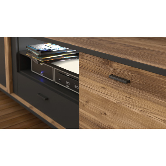 Tv-benk Hayato 155x56 cm - trelook - svart matt