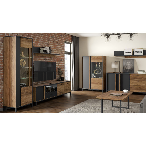 Tv-benk Hayato 155x56 cm - trelook - svart matt