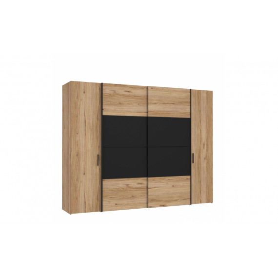 Garderobeskap Dalate 270x210 cm - eik catania - svart matt