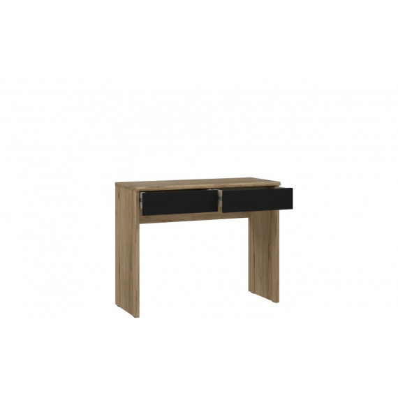 Sminkebord Dalate 100x80 cm - eik catania - svart matt - 2 skuffer