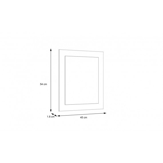 Speil Dalate 45x54 cm - Eik catania