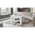 Sofabord Astoria 110-150x68 cm  - hvit matt - justerbart
