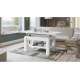 Sofabord Astoria 110-150x68 cm  - hvit matt - justerbart