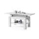 Sofabord Astoria 110-150x68 cm  - hvit matt - justerbart
