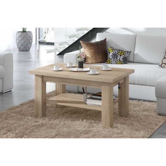 Sofabord Astoria - 110-150x68 cm  - eik sonoma - justerbart