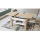 Sofabord Astoria 110-150x68 cm - eik sonoma - hvit matt - justerbart