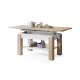 Sofabord Astoria 110-150x68 cm - eik sonoma - hvit matt - justerbart