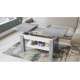Sofabord Astoria 110-150x68 cm - betong - hvit matt - justerbart