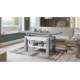 Sofabord Astoria 110-150x68 cm - betong - hvit matt - justerbart