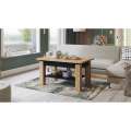 Sofabord Astoria 110-150x68 cm - eik craft - svart matt - justerbart
