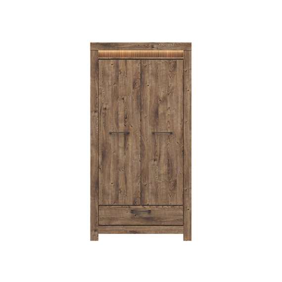 Garderobeskap Torin 102x200 cm - Eikelook - med belysning