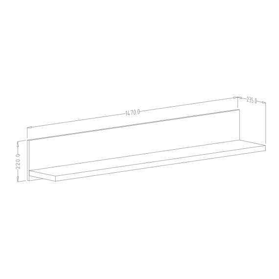 Vegghylle Olin 147 cm - Trelook