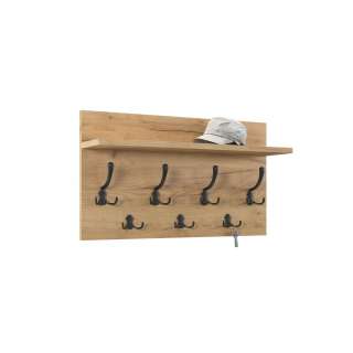 Hattehylle Finla 70 cm - Eikelook - med knagger