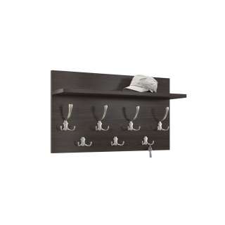 Hattehylle Finla 70 cm - Wenge - med knagger