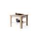 Sofabord LEO 65-130x65 cm - eik sonoma - hvit matt