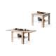 Sofabord LEO 65-130x65 cm - eik sonoma - hvit matt