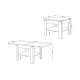 Sofabord LEO 65-130x65 cm - eik sonoma - hvit matt