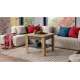 Sofabord Leo 65-130x65 cm - eik artisan - antrasit