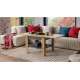 Sofabord Leo 65-130x65 cm - eik artisan - antrasit