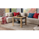 Sofabord Leo 65-130x65 cm - eik artisan - antrasit