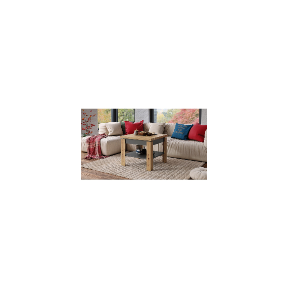 Sofabord Leo 65-130x65 cm - eik artisan - antrasit