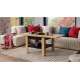 Sofabord LEO 65-130x65 cm - eik craft - svart matt