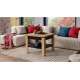 Sofabord LEO 65-130x65 cm - eik craft - svart matt