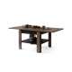 Sofabord LEO 65-130x65 cm - eik brun - svart matt