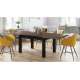 Spisebord Royal 120 - 270 cm - eik brun - svart matt ben