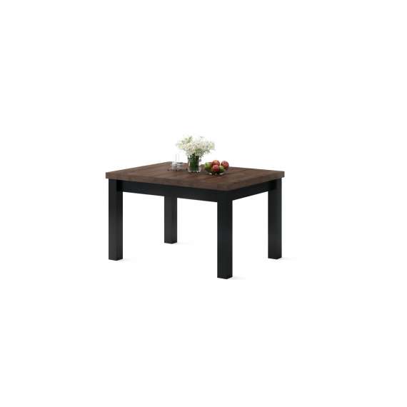 Spisebord Royal 120 - 270 cm - eik brun - svart matt ben