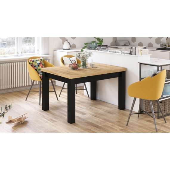 Spisebord Royal 120 - 270 cm - eik craft - svart ben