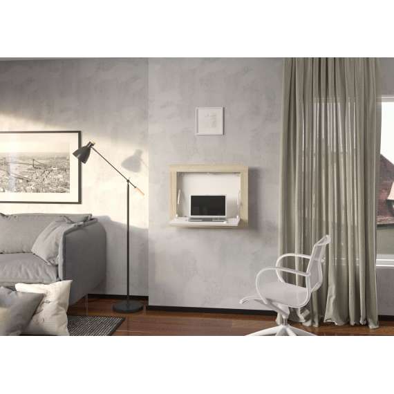 Skrivebord Rimin 74 cm - Eikelook - Vegghengt