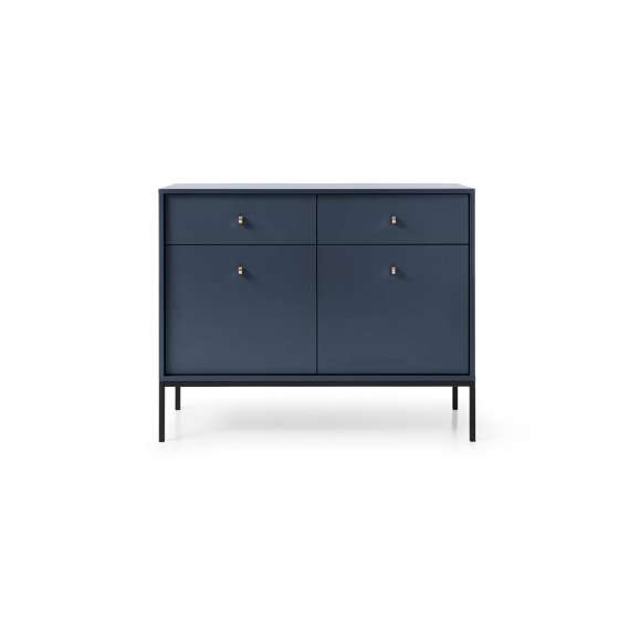 Skjenk Mono 104x83 cm - Mørk blå - 2 skuffer - 2 dører