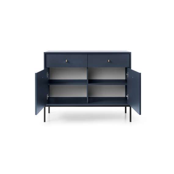 Skjenk Mono 104x83 cm - Mørk blå - 2 skuffer - 2 dører