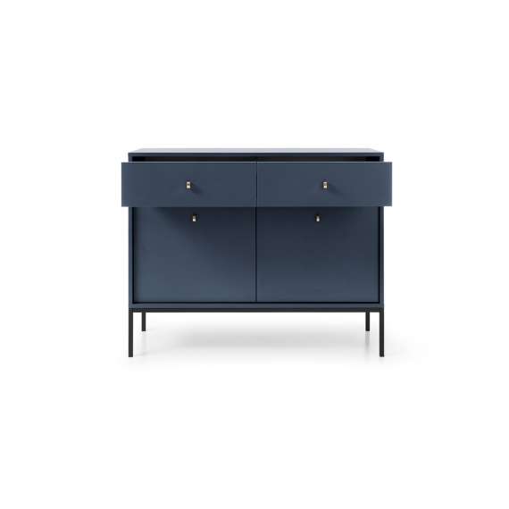Skjenk Mono 104x83 cm - Mørk blå - 2 skuffer - 2 dører