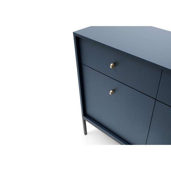 Skjenk Mono 104x83 cm - Mørk blå - 2 skuffer - 2 dører