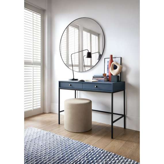 Sminkebord Mono 104x78 cm - Mørk blå - 2 skuffer