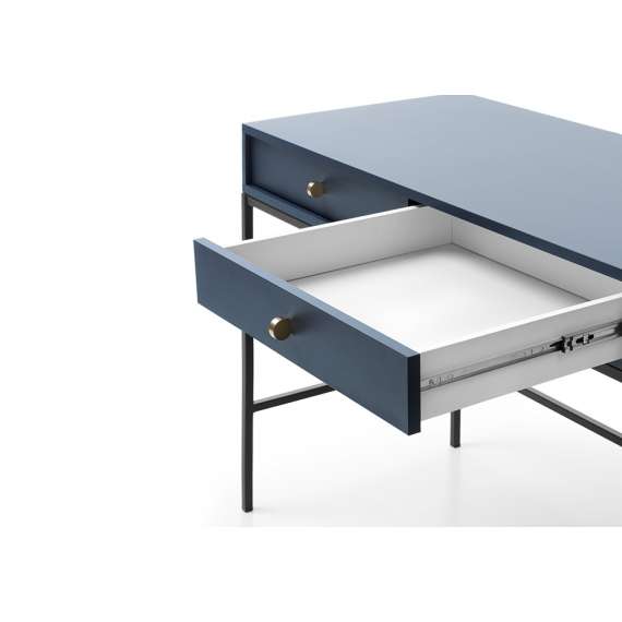 Sminkebord Mono 104x78 cm - Mørk blå - 2 skuffer