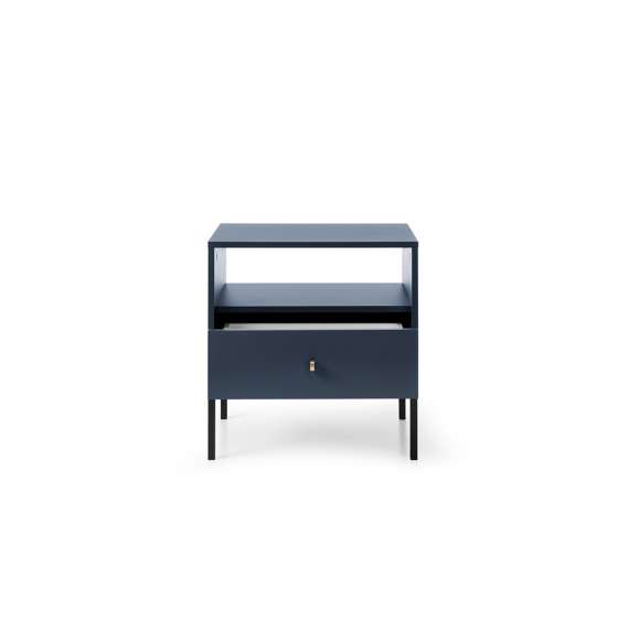 Nattbord Mono 54x46 cm - Mørk blå - 1 skuff