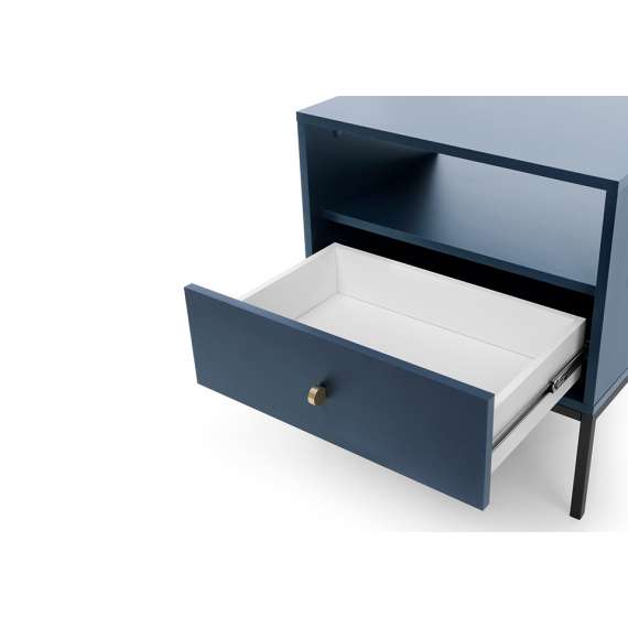 Nattbord Mono 54x46 cm - Mørk blå - 1 skuff