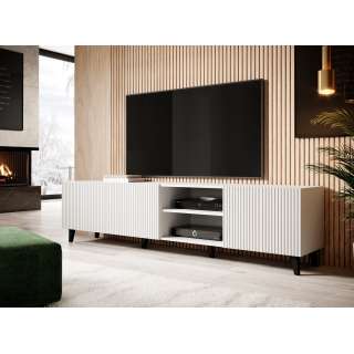 TV-benk Pafos 200x52 cm - Hvit matt - 4 dører