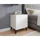 Nattbord Amanti 44x52 cm - 2 stk - Hvit matt - 1 skuff