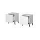 Nattbord Amanti 44x52 cm - 2 stk - Hvit matt - 1 skuff