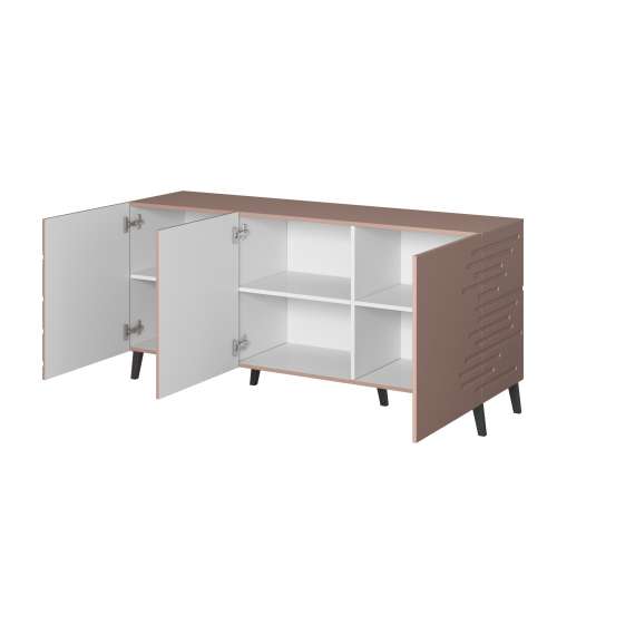 Skjenk Amanti 155x72 cm - Rosa - 3 dører