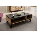 Sofabord Lotta 110x60 cm - eik wotan - svart matt