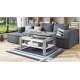 Sofabord NUO 110x65 cm - betong - hvit matt