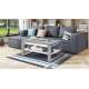 Sofabord NUO 110x65 cm - betong - hvit matt