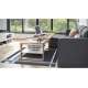 Sofabord NUO 110x65 cm - eik sonoma - hvit matt